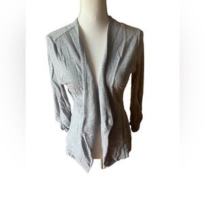 Lemon‎ Tart Gray Open Front Lightweight Blazer
